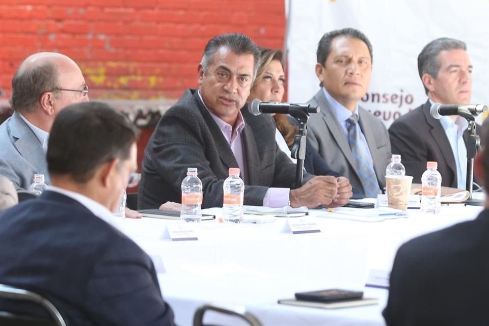 Ante miembros del Consejo Nuevo León, el Gobernador Jaime Rodríguez reiteró que su propuesta de Presupuesto no incluye aumentos en impuestos.