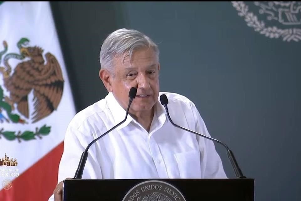El Presidente AMLO durante su mitin en Teapa, Tabasco.