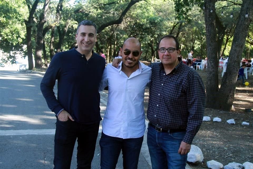 Everardo Martínez, Eliud Fernández y Juan Carlós Arenas