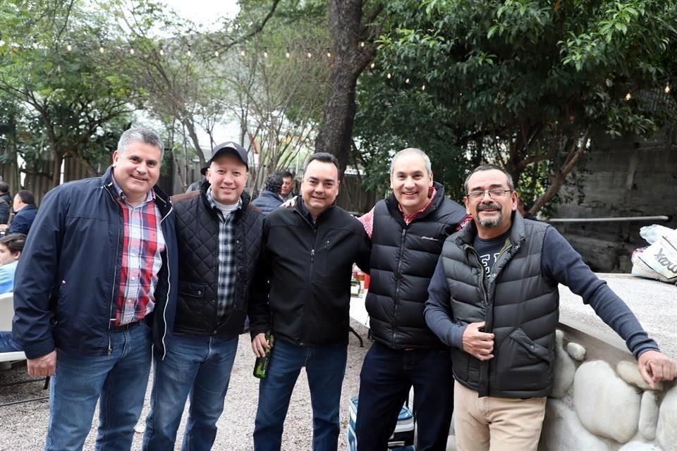 Manuel Palacios, Enrique Contreras, Homero Garza, Eduardo Palacios y Germán Meillón