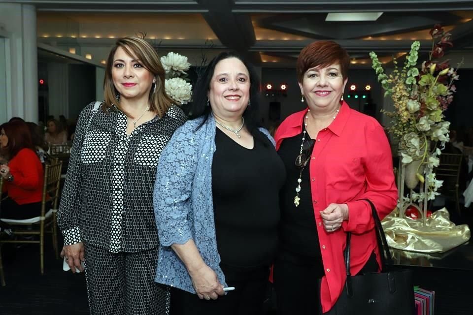 Malena de Garza, Laura Treviño y Lety Abaroa