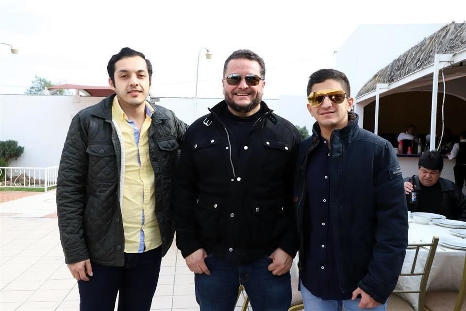 Ludwín Esparza, Gerardo Salinas y Ángel Salinas