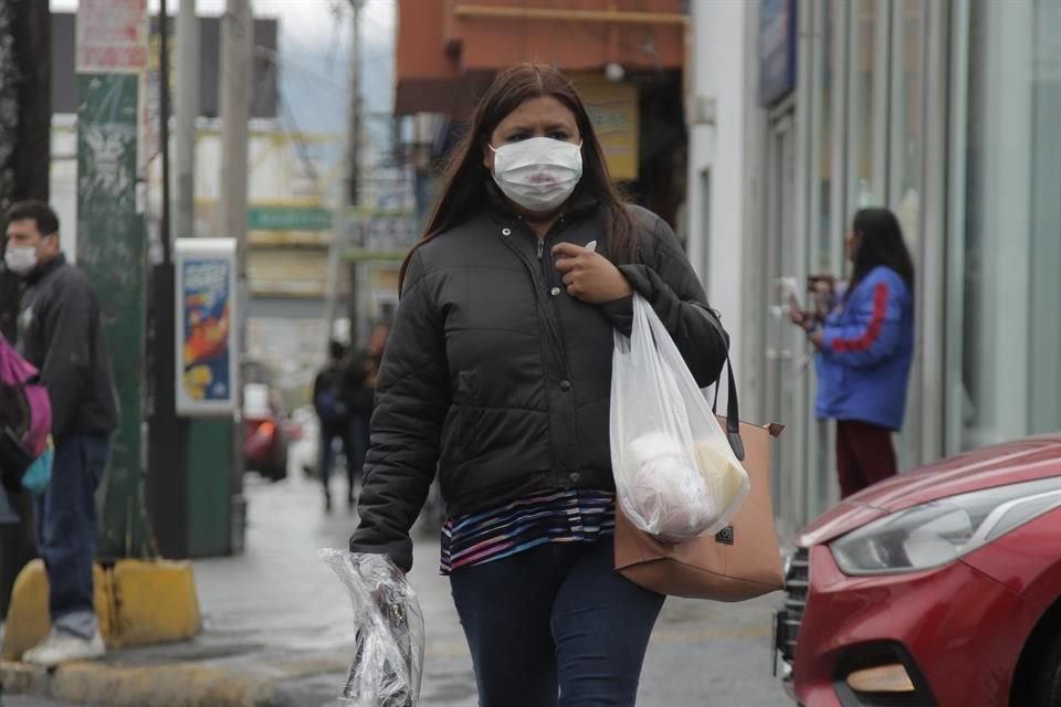 Calles del centro de Monterrey durante la pandemia del Covid-19.