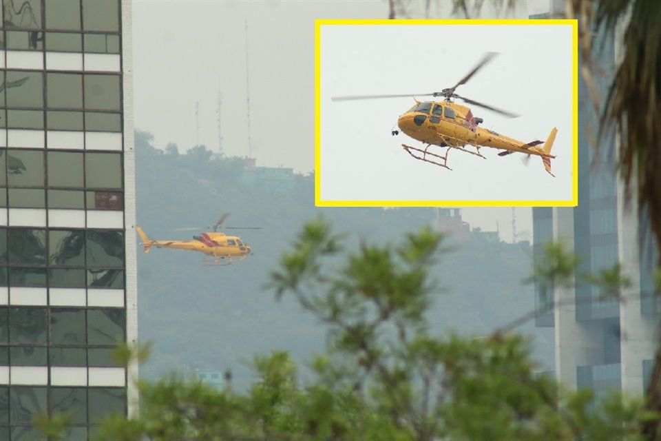 Un helicóptero del Gobierno del Estado sobrevoló ayer el primer cuadro de la Ciudad para ubicar y disuadir aglomeraciones.