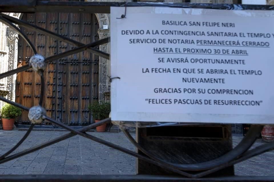 La pandemia por Covid-19 obligó al cierre de templos.