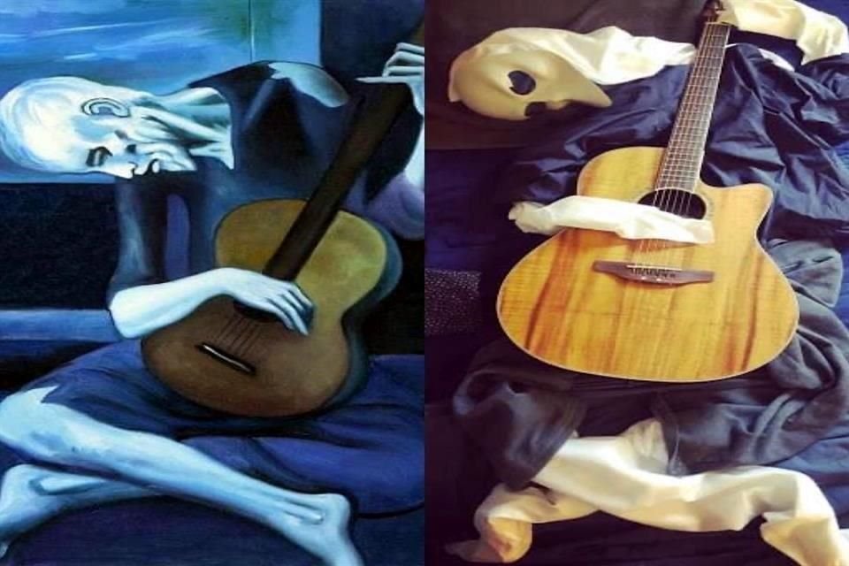 'Old Guitarist' (El viejo guitarrista ciego) Pablo Picasso, 1903-1904 @sjcpl