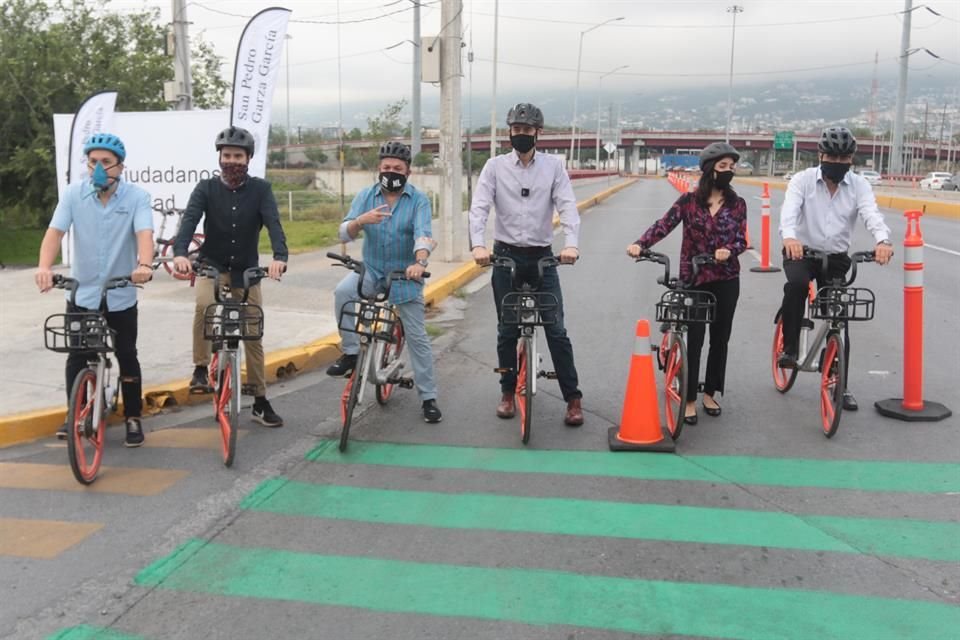 El Municipio de San Pedro y el Gobierno estatal echaron a andar la Bici Ruta sampetrina, en un proyecto que se extenderá en las próximas semanas a otros municipios metropolitanos.