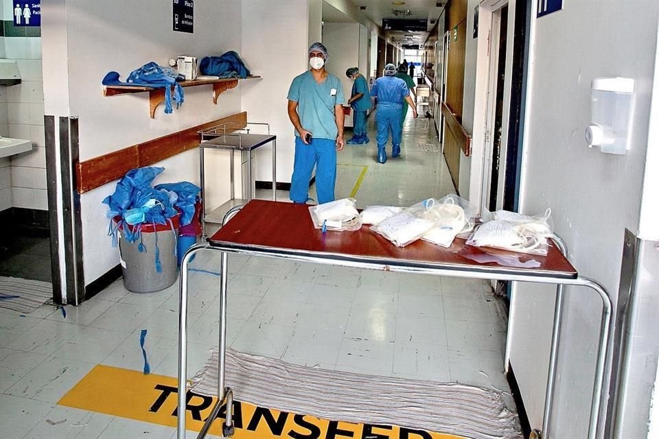 La alta demanda de atencin por Covid-19 oblig al Hospital Jurez a habilitar espacios en pisos.