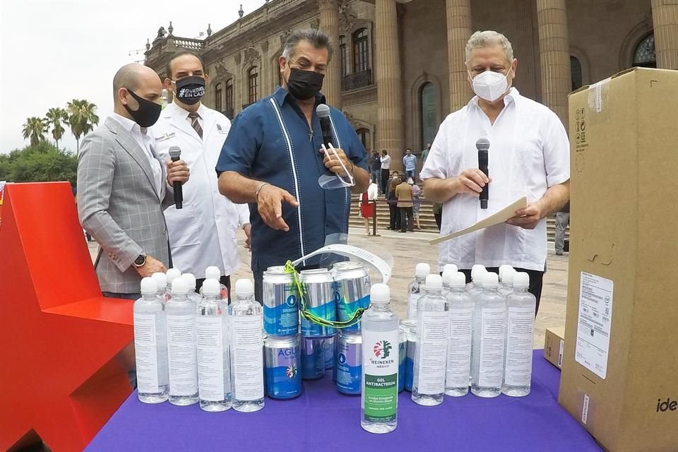 El Gobernador Jaime Rodríguez agradeció donativos de 31 empresas para atender la pandemia del Covid-19.