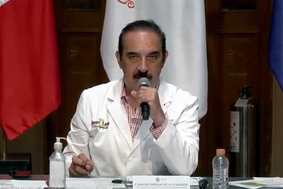 Manuel de la O, Secretario de Salud estatal.