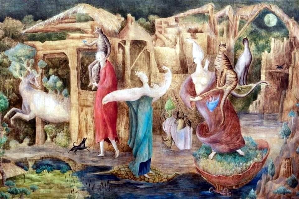 La pintura 'Martes' (1946) de Leonora Carrington es otra de las obras surrealistas en venta. Tiene un costo entre Dls. 700 mil a 900 mil.