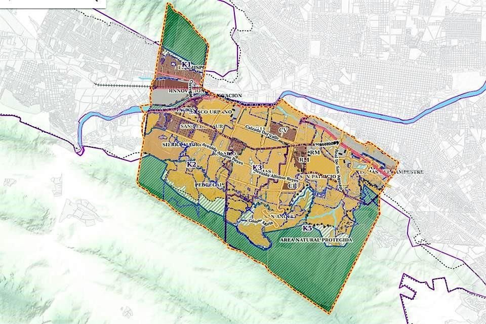 Según este mapa del Municipio, las áreas de color café oscuro son donde podría aplicar esta nueva propuesta de la administración.
