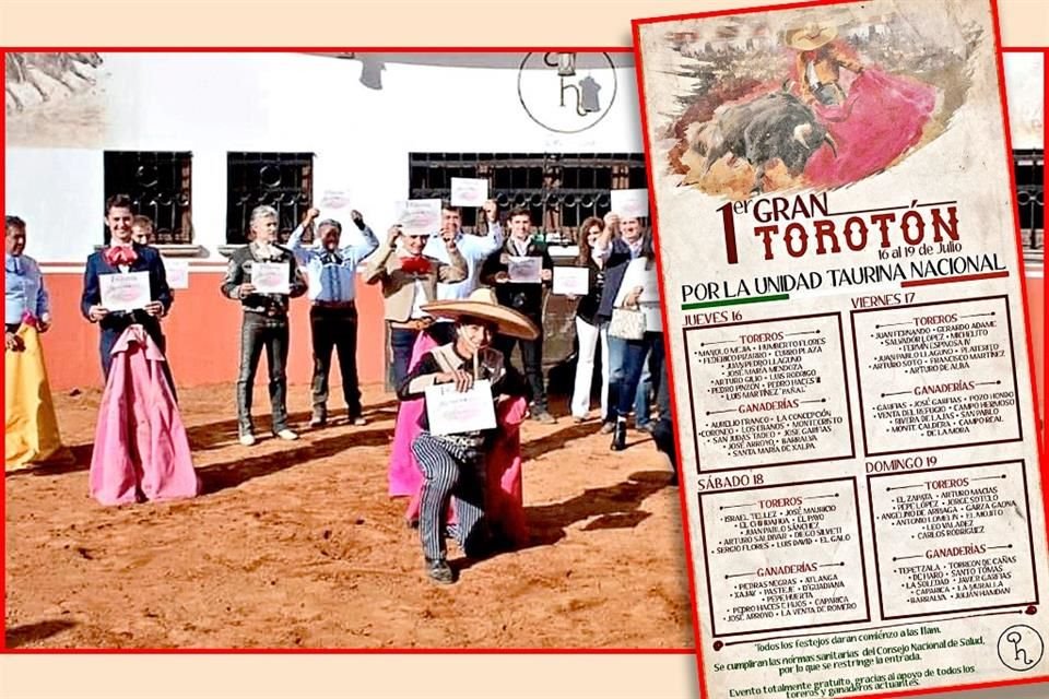 En redes sociales, el líder sindical compartió el cartel de los toreros y las ganaderías que participan.