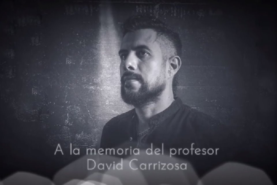 Loa alumnos recordaron a Héctor David Carrizosa Rodríguez.