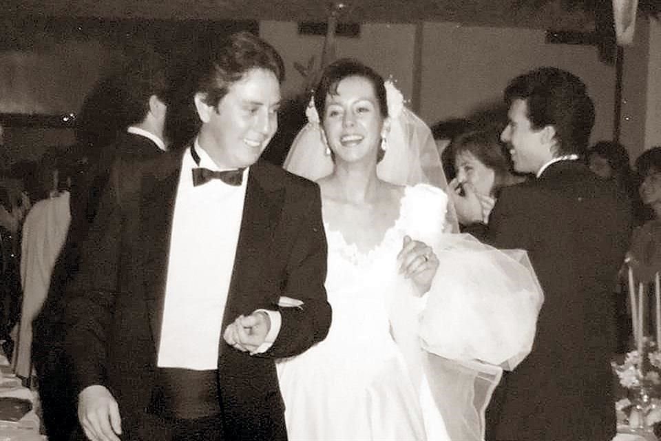 EL DÍA DE SU BODA. El 20 de abril de 1985 contrajo matrimonio con Diana Tamayo de Garza.