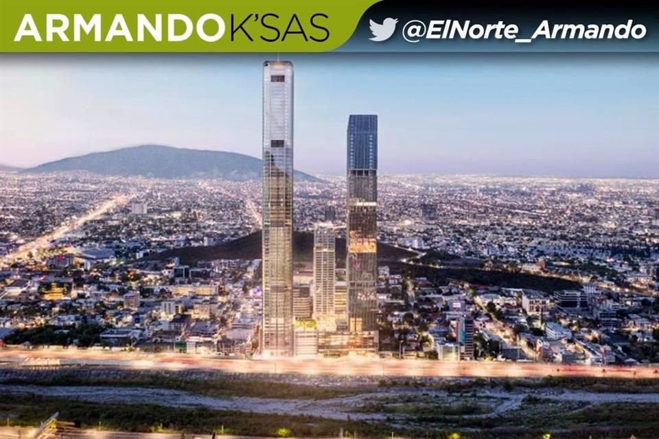 La segunda torre más alta del continente americano se planea construir por la Avenida Constitución, donde se encuentra El Rey del Cabrito.