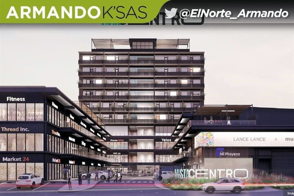 En las proximidades del Centro de Monterrey se construye un complejo de uso mixto con vivienda, comercio y oficinas.