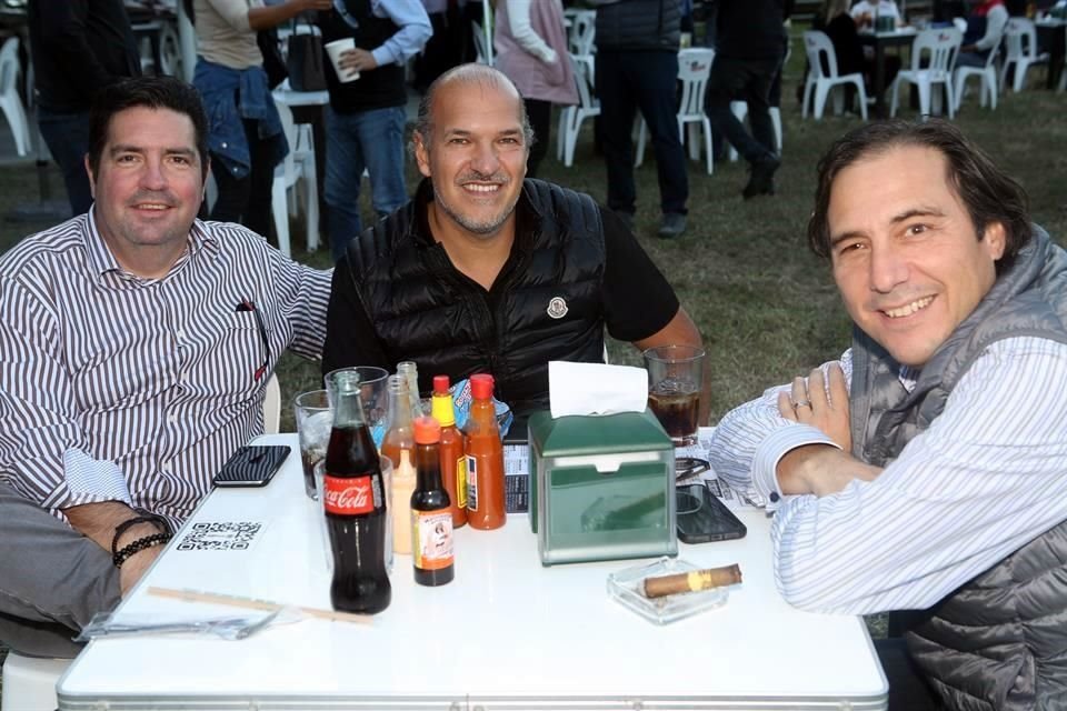 Alejandro Vega, Mauricio Elizondo y Rafael Garza Zambrano