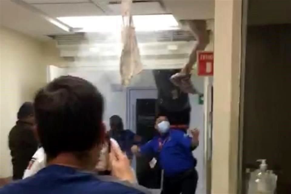 El paciente se metió a un ducto de aire acondicionado en el HU, lo que provocó la movilización de médicos y guardias.