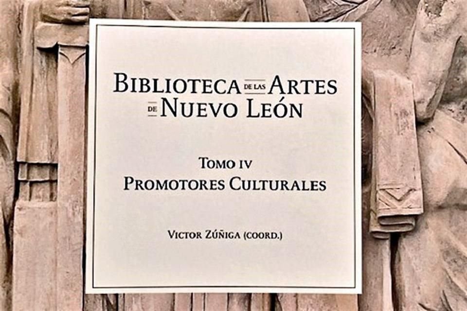 Coordinado por el sociólogo Víctor Zúñiga, el cuarto y último tomo está dedicado a la promoción cultural en la Entidad.
