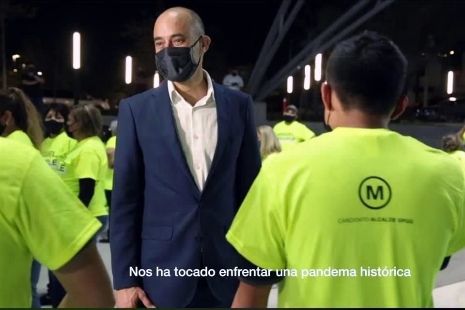 En un video, Treviño presumió dar seguridad profesional al municipio, además de mencionar que ha enfrentado una pandemia histórica y reconstruido espacios, parques y banquetas.