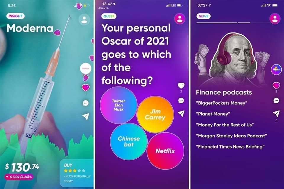 Qooore está diseñada para lucir más como una app de redes sociales que como una app de inversión.