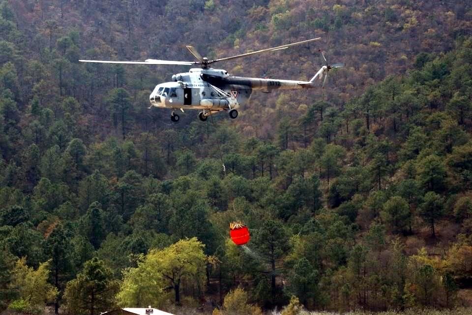 El Estado combate los incendios con helicópteros y brigadistas en tierra.