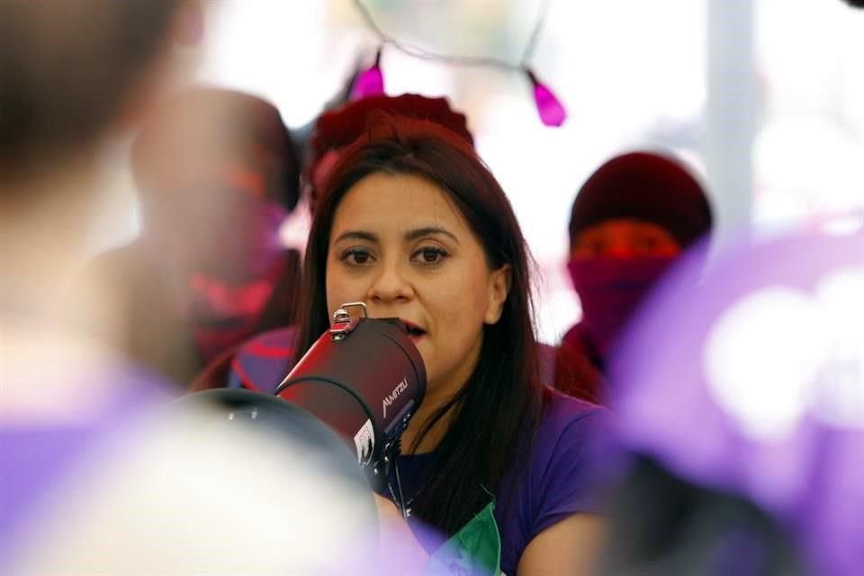 La activista Olimpia Coral Melo, durante un evento por la aprobación de la ley.