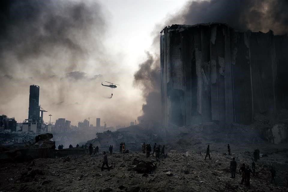 Una serie sobre la explosión en el puerto de Beirut en agosto pasado fue una de las historias ganadoras. (Lorenzo Tugnoli, Contrasto, para The Washington Post)
