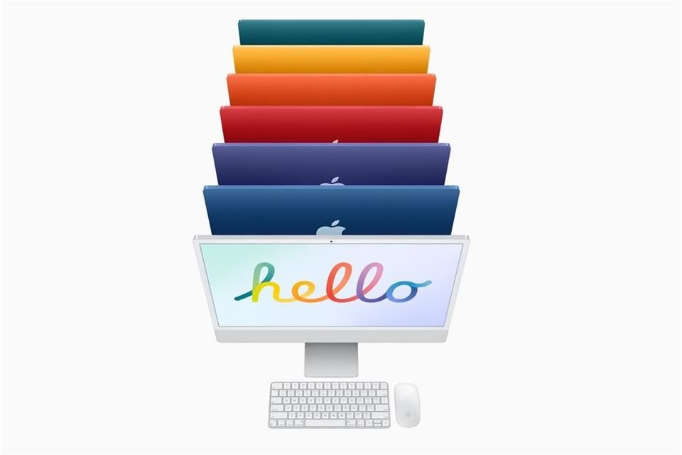 La nueva iMac llega con 7 colores distintos, con un diseño fresco y el procesador M1, para acelerar a la CPU hasta 85 por ciento.