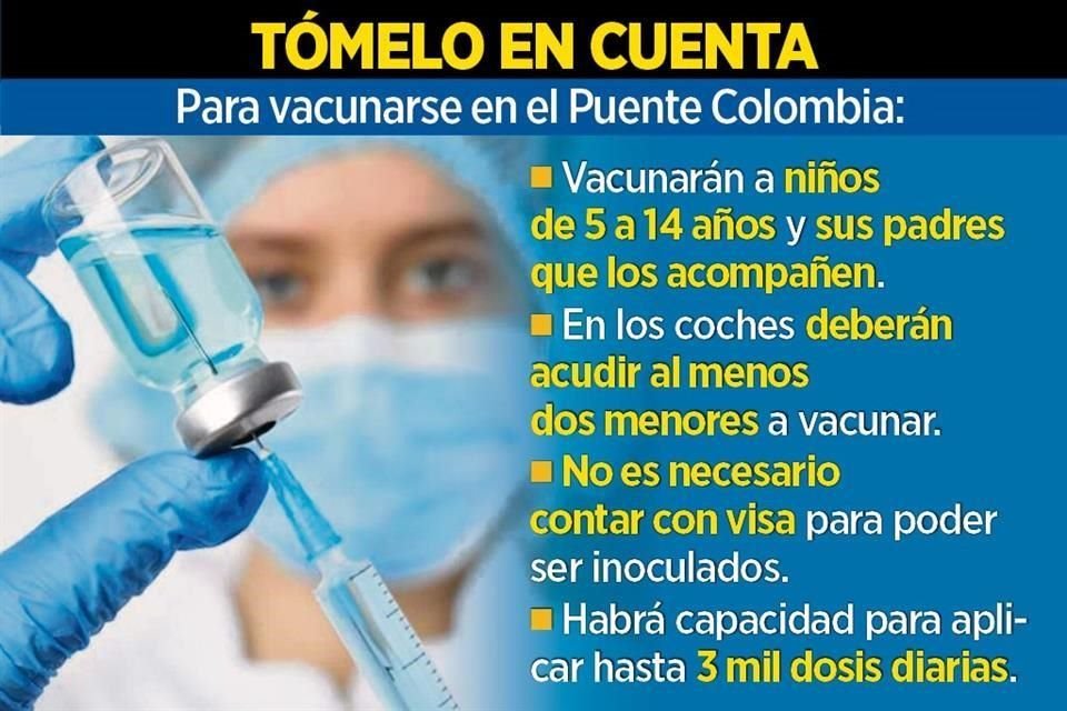El Estado anunció ayer que padres podrán llevar a sus hijos en vehículos particulares a vacunación transfronteriza en el Puente Colombia.