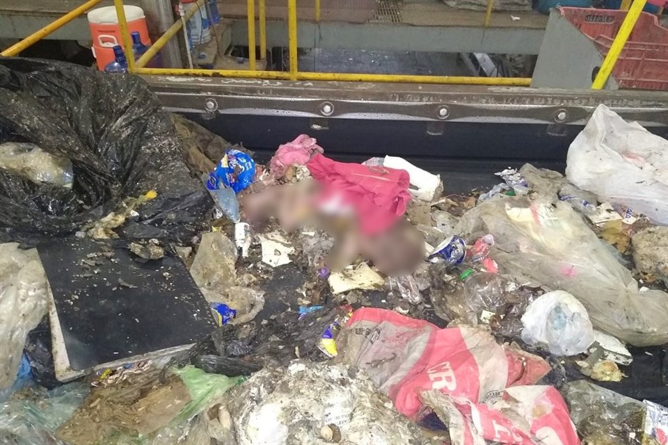 El cuerpo de la bebé fue ubicado el viernes por una trabajadora que separaba basura en la planta de Simeprode.