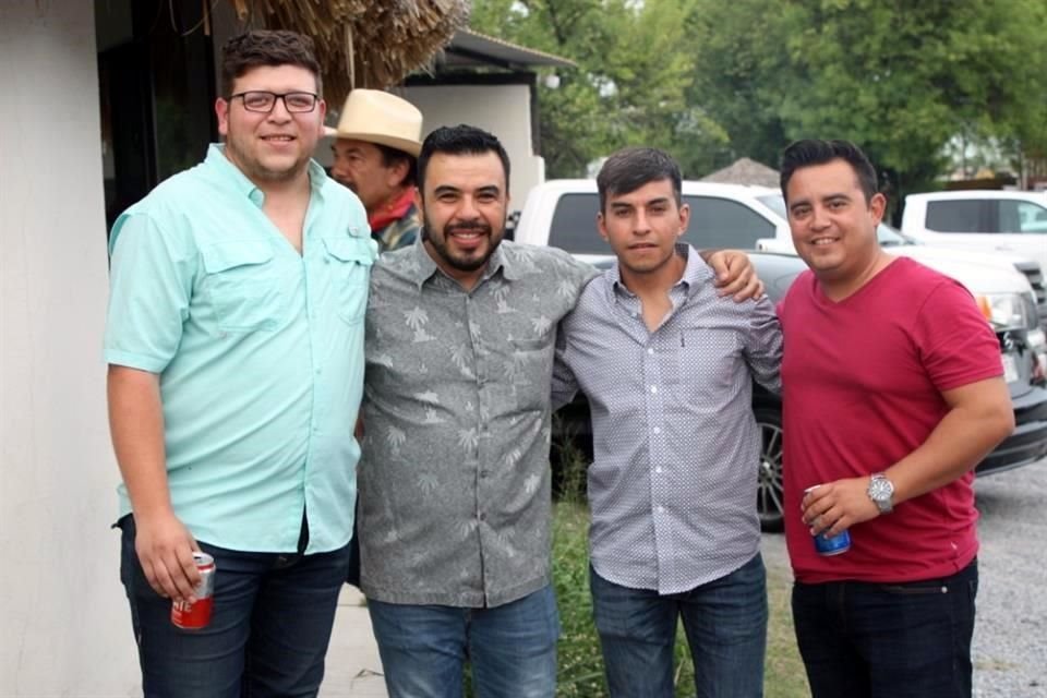 Jaime Robles, Martín Montoya, Ernesto Lozano y Jorge Brewster