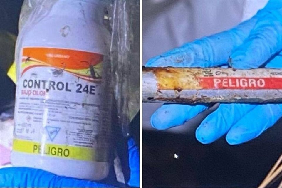 La Fiscalía reportó haber encontrado dos recipientes con residuos tóxicos junto al cadáver de Yolanda Martínez.
