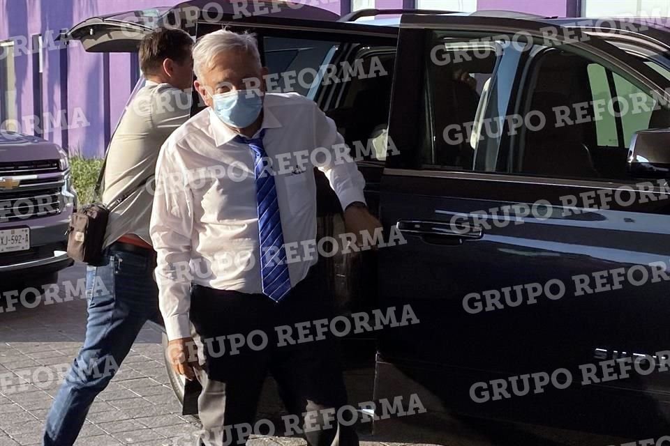 El Presidente Andrés Manuel López Obrador llegó al Aeropuerto Internacional de Monterrey.