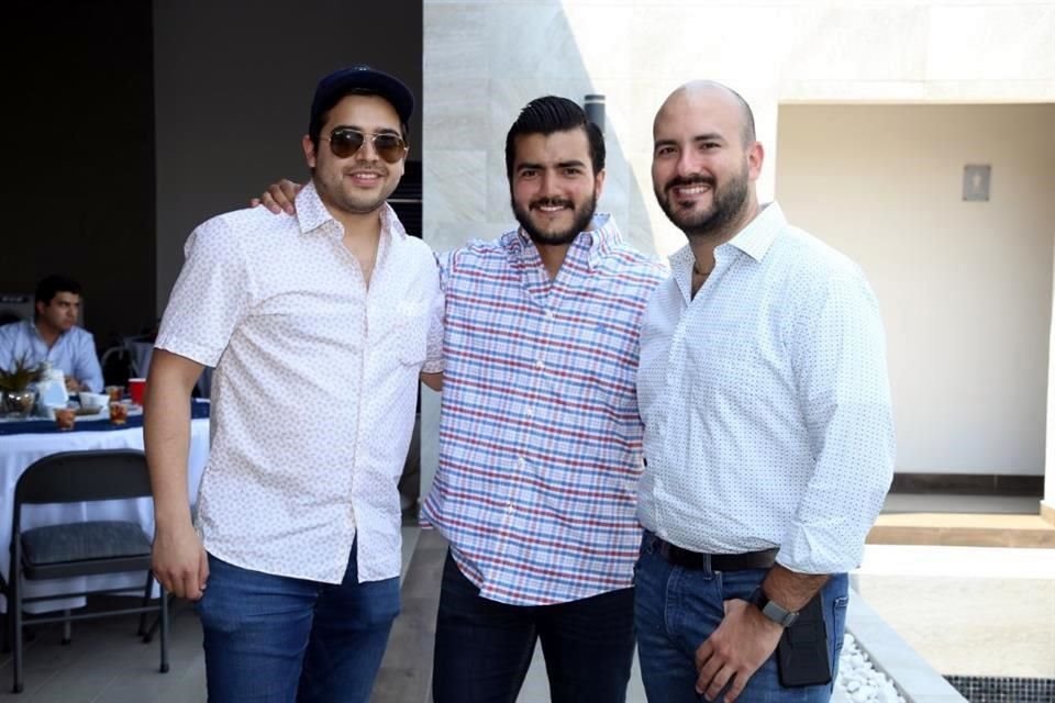 Carlos Cantú, Andrés Santoy y Cristian Lozano