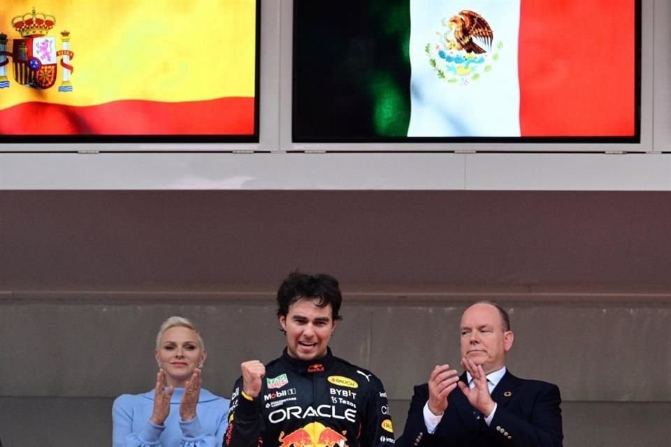 Durante el triunfo de Checo Pérez en el Gran Premio de Mónaco