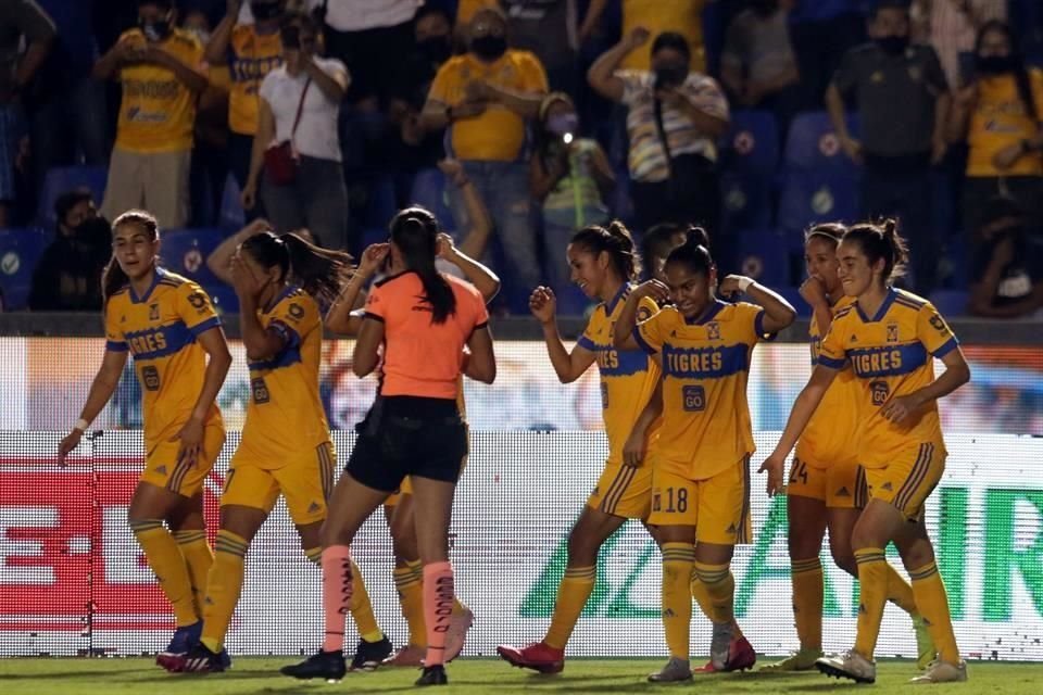 Tigres Femenil llegó a Semifinales tras meterle al América un global de 6-0.