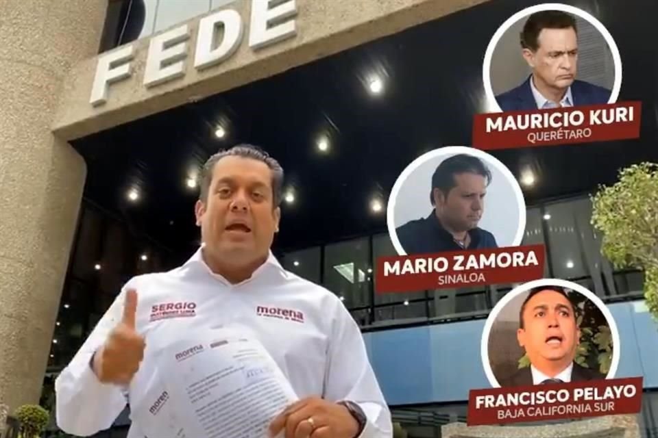 El representante de Morena, Sergio Gutiérrez, presentó las denuncias ante la Fede.