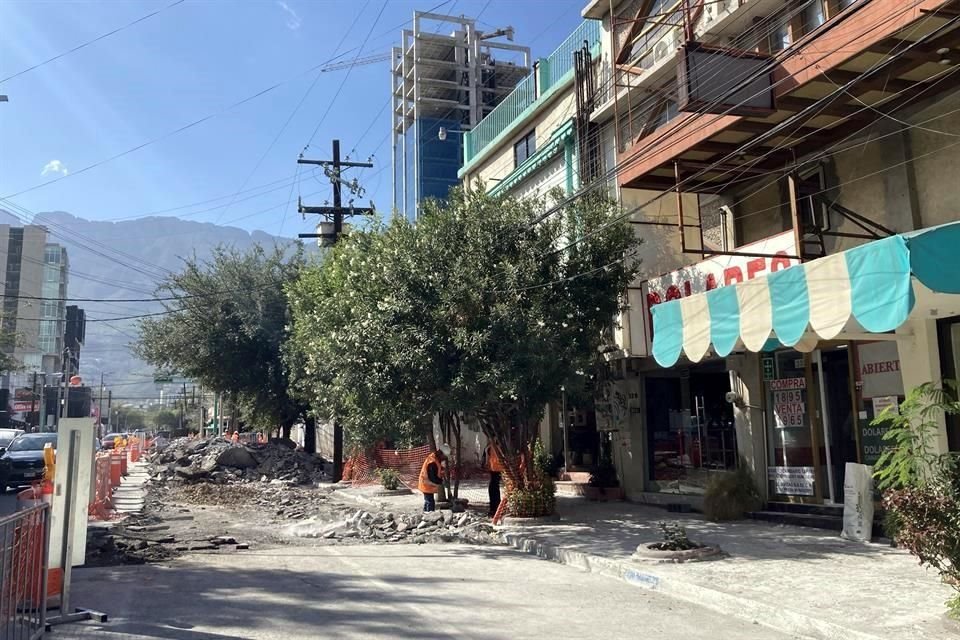 En la zona del Centrito Valle se realizan actualmente trabajos de remodelación urbana.