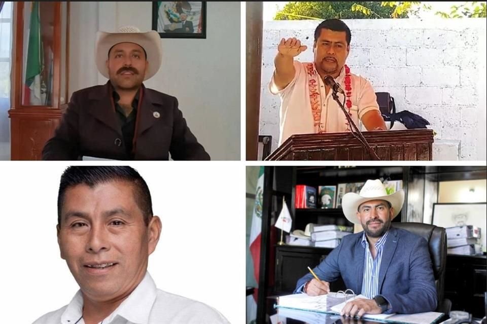 (De izquierda a derecha) Luis Enrique Cadena, Elías San Juan, Felipe Juárez Ramírez de Huautla y Fidel Arce Santander.