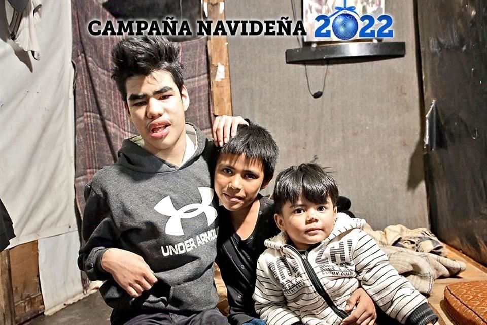 Los hermanos Tadeo (izq. a der.), Gabriel y Alfredito viven en La Alianza y tienen muchas necesidades.