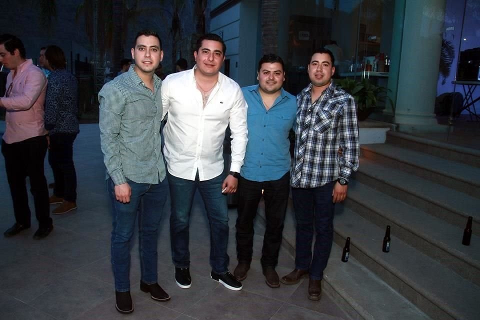 Carlos Díaz, Óscar Castillón, Ramiro Elizondo y Ricardo Luna