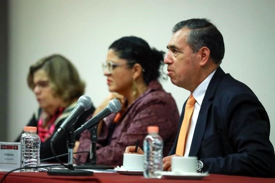 El subsecretario Luis Rodríguez Bucio en conferencia sobre violencia contra las mujeres.