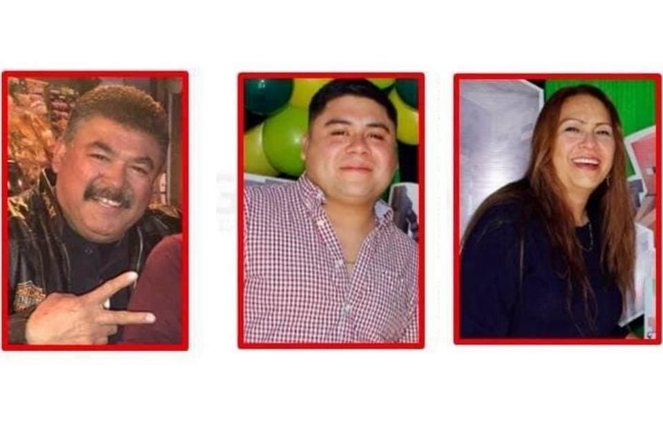 Carlos Sauceda, de 62 años; Nancy Espinosa, de 59; y Edson Alan Suceda, de 25; desaparecieron desde el martes.