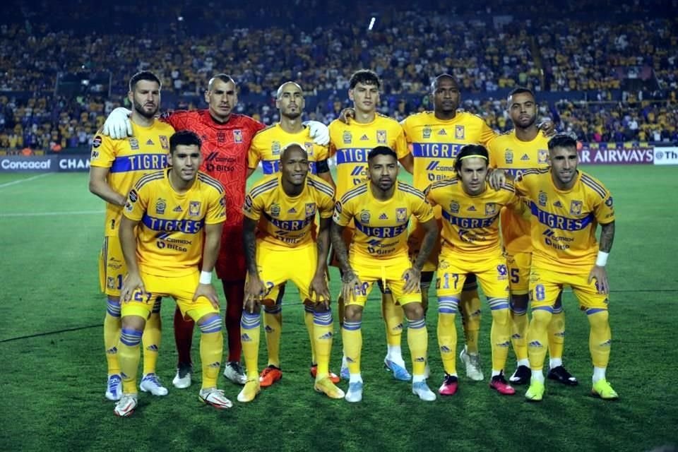 El once inicial de los Tigres.
