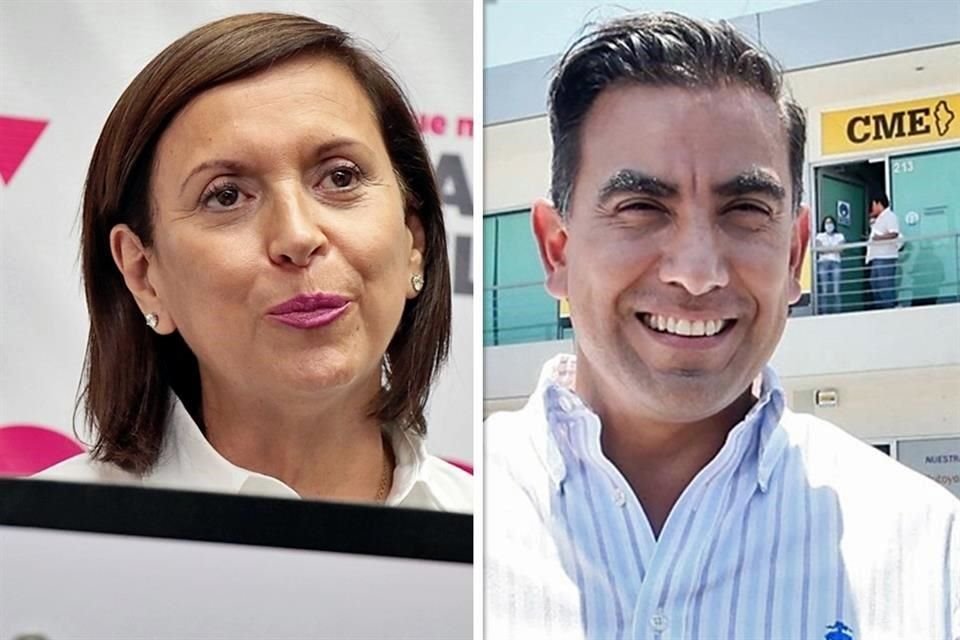 Cristina Díaz, candidata del PRI, y Alfonso Robledo, candidato del PAN.
