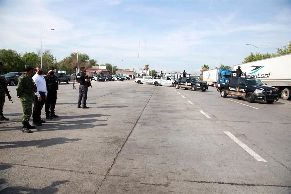 Jorge Garza Morales, jefe policiaco estatal, realizó un recorrido por la Carretera a Nuevo Laredo.