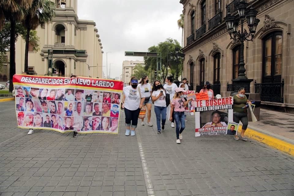 La semana pasada los familiares de personas desaparecidas bloquearon vialidades en el Centro de la Ciudad.