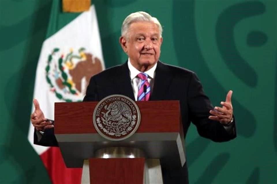 El Presidente Andrés Manuel López Obrador en conferencia desde Palacio Nacional.